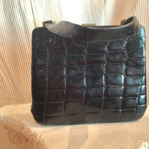 Vintage DOFAN - Black Alligator Handbag
